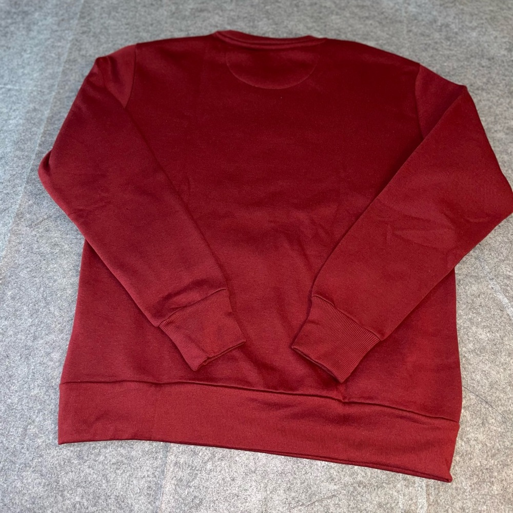 Kangol Red Crewneck Sweater with Ribbed Cuffs - Picture 6 of 8